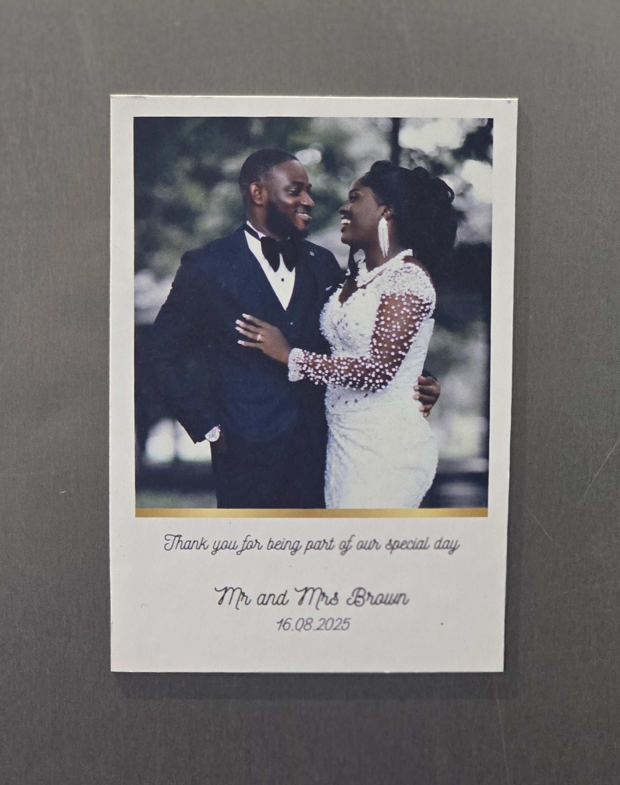 9.5x6.5cm personalised magnet - for Wedding Guest