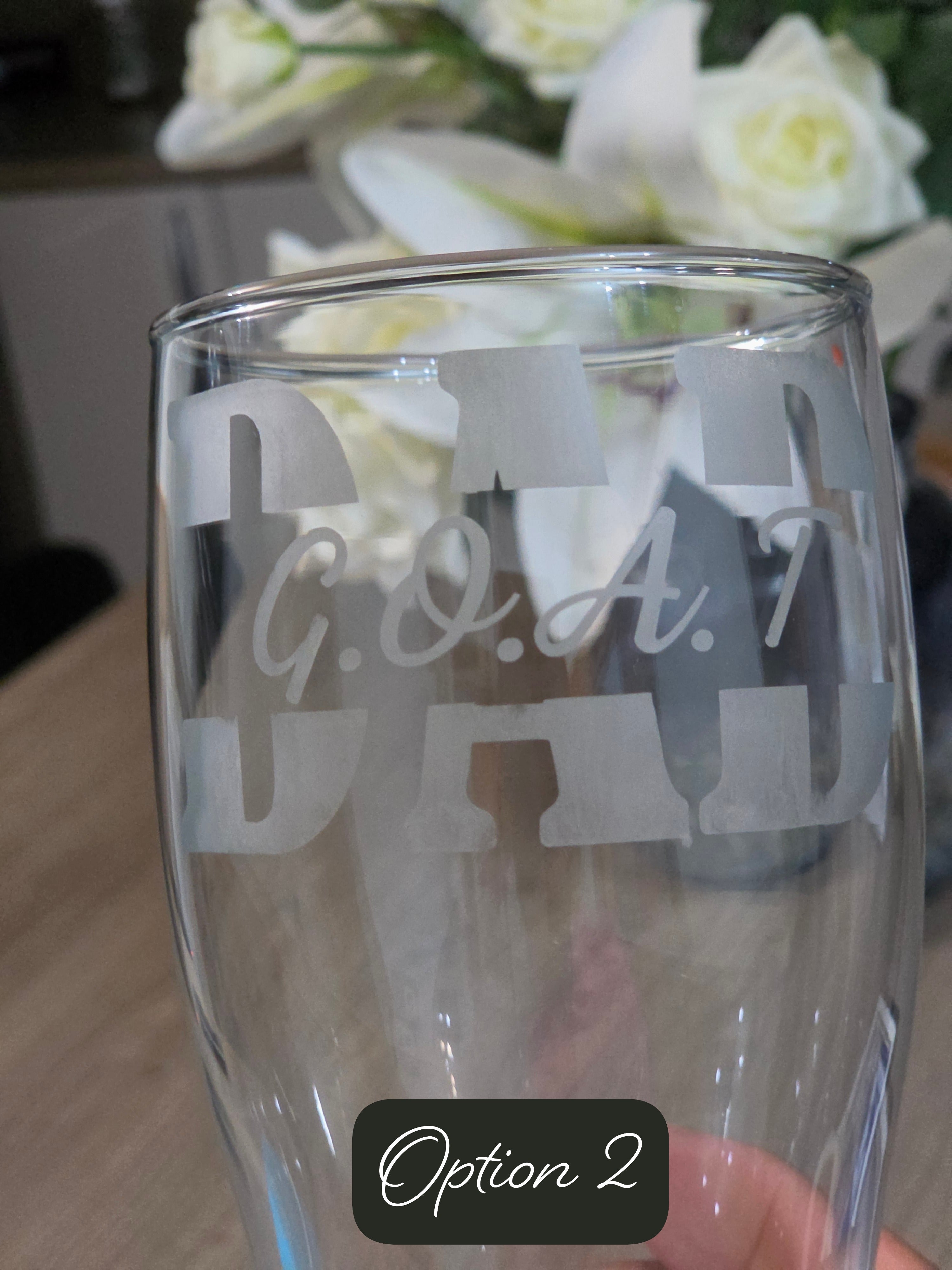 Pint glass for Father