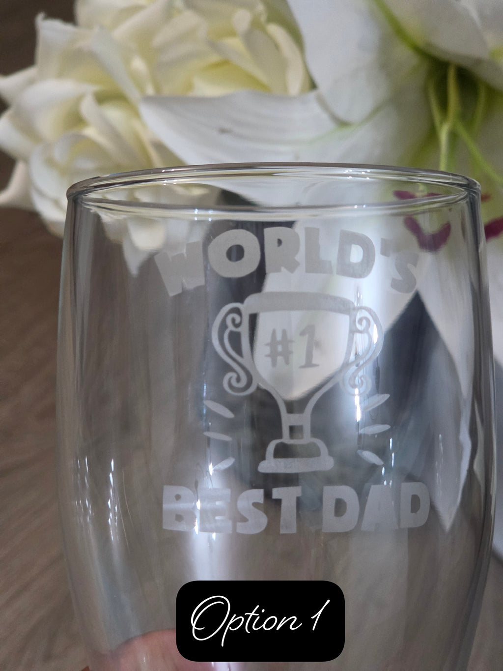 Pint glass for Father