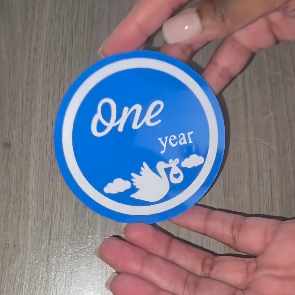 Baby age milestone discs - Hello World